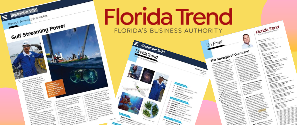 OceanBased Perpetual Energy Featured in Florida Trend's September 2020 Innovation Issue